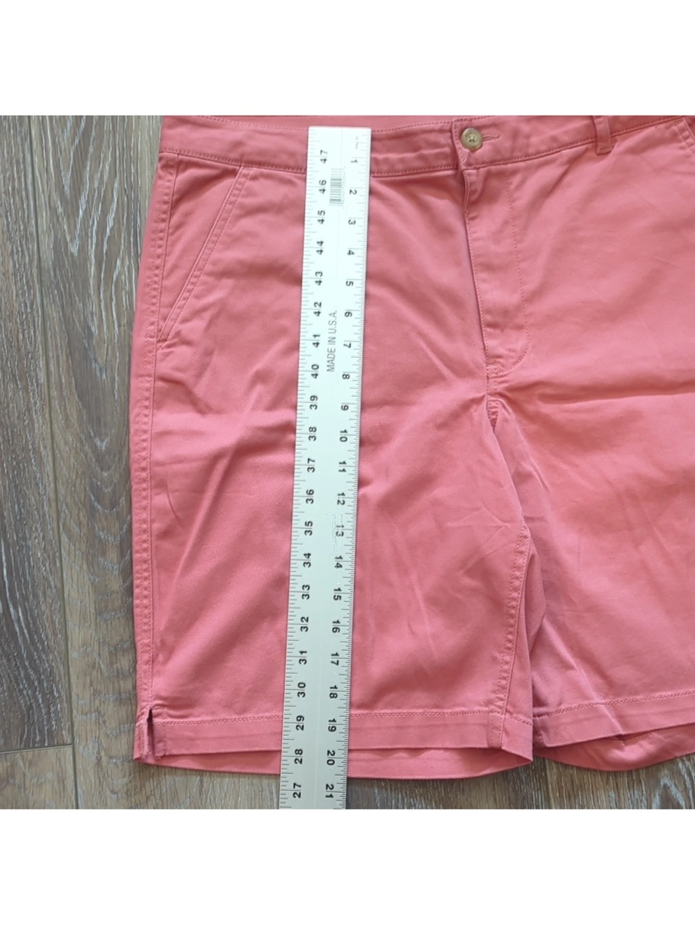 L.L.Bean Women’s Pink Chino Shorts Size 18 Reg 9" Inseam Stretch Pockets Y2K - Picture 5 of 10